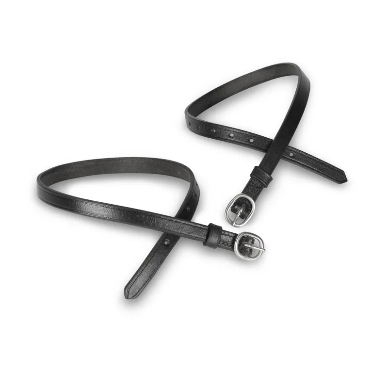 Shires Velociti GARA Leather Spur Straps Child - Black