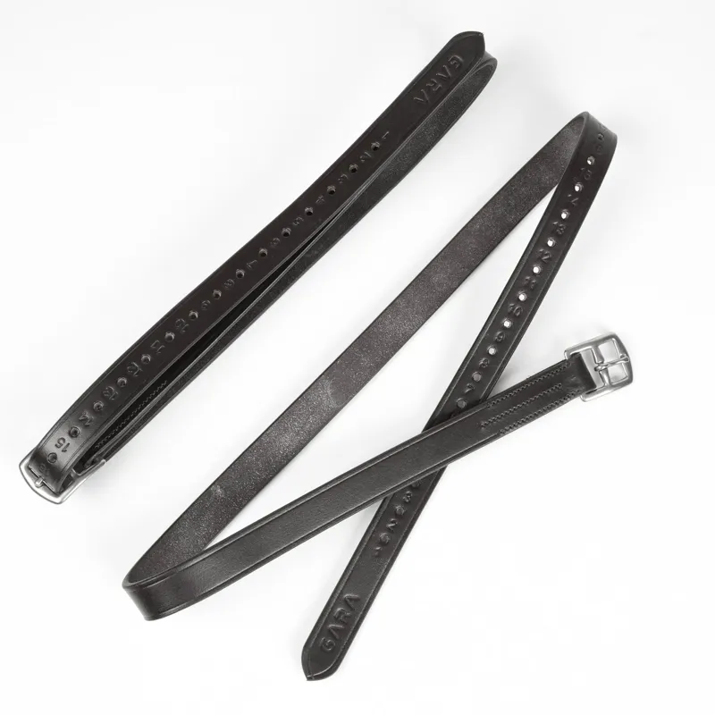 Shires Velociti Gara Stirrup Leathers - Black