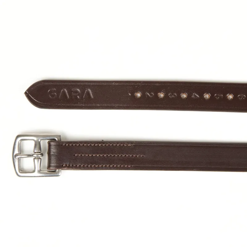 Shires Velociti Gara Stirrup Leathers - Havana-1