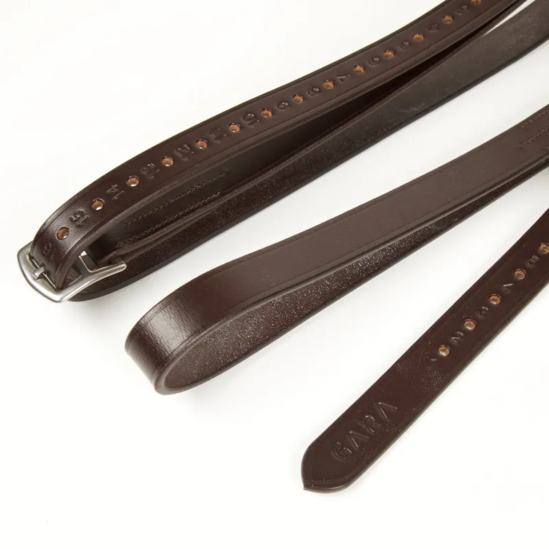 Shires Velociti Gara Stirrup Leathers - Havana-2