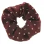 Showquest Lurex Spot Hair Scrunchie - Burgundy/Gold