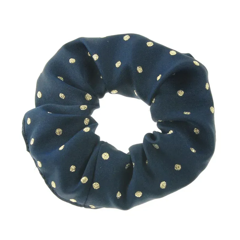 Showquest Lurex Spot Hair Scrunchie - Navy/Gold