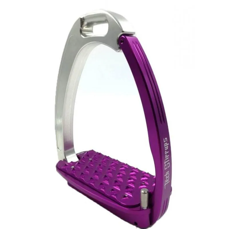 Tech Stirrups Venice Safety Stirrups - Silver/Purple