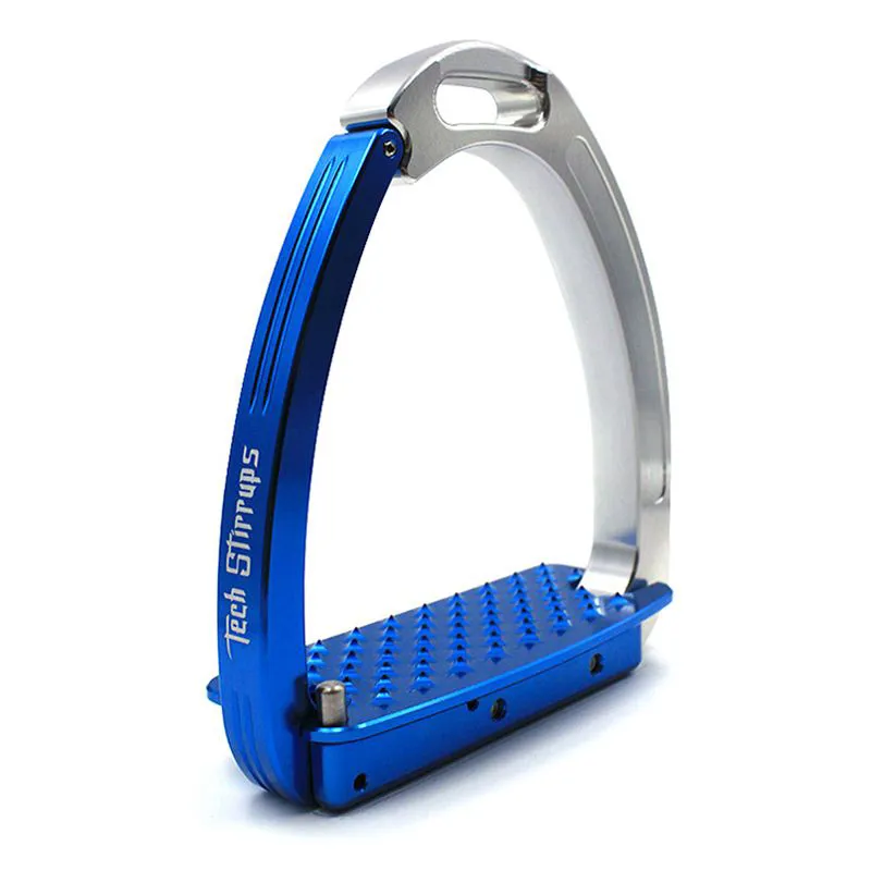Tech Stirrups Venice Young Safety Stirrups - Silver/Blue