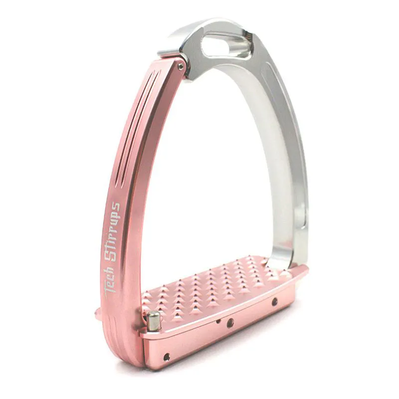 Tech Stirrups Venice Young Safety Stirrups - Silver/Rose Gold