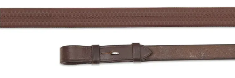 Shires Velociti GARA Nylon Insert Rubber Grip Reins 54 inch - Havana