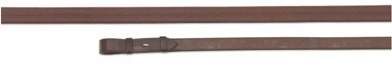 Shires Velociti GARA Nylon Insert Rubber Grip Reins 54 inch - Havana-1
