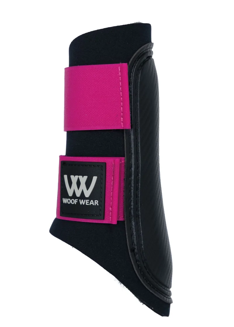 Woof Wear Club Brushing Boot - L - Black/Berry