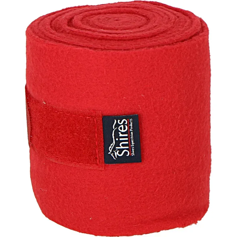 Shires Fleece Bandages - Red